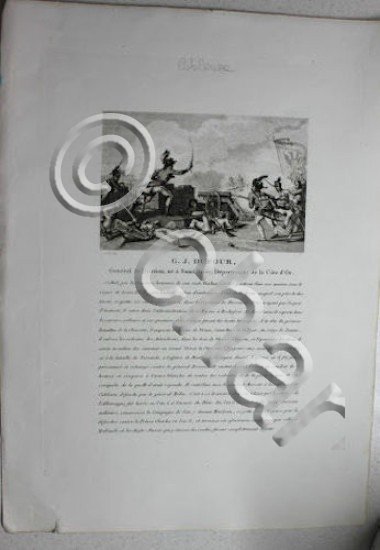 Stampa incisione acquaforte - Georges Joseph Dufour generale francese - …
