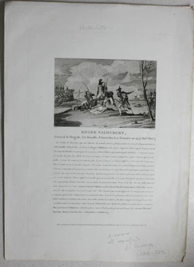 Stampa incisione acquaforte - Il generale Roger Valhubert Francia - …