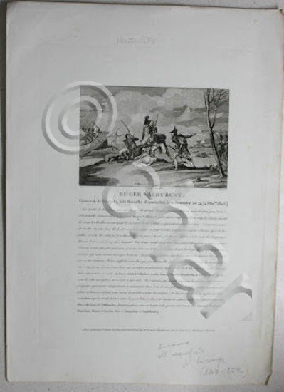 Stampa incisione acquaforte - Il generale Roger Valhubert Francia - …