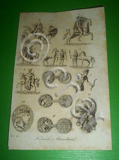 Stampa Incisione Antico Egitto - Numidi e Mauritani - 1800 … | Immagine Gallery 4