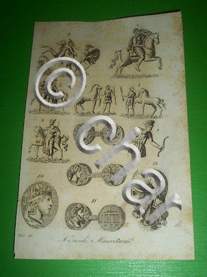 Stampa Incisione Antico Egitto - Numidi e Mauritani - 1800 … | Immagine Gallery 2