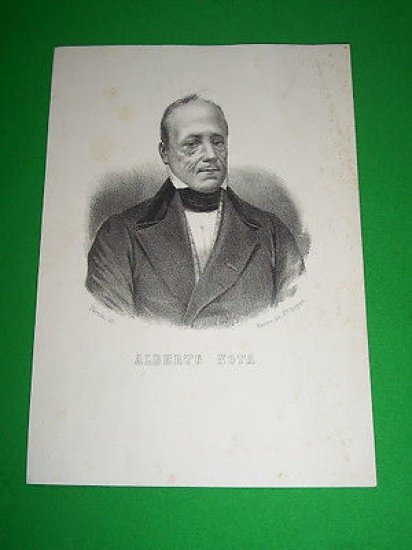 Stampa Incisione d' epoca Tipografia Doyen Torino - Alberto Nota …