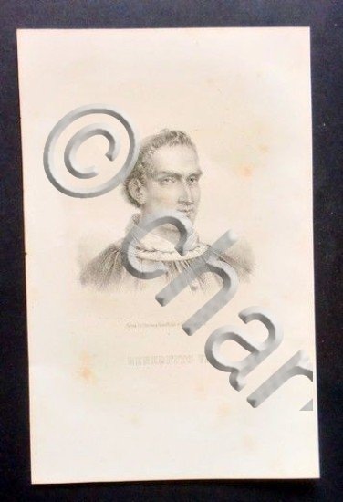 Stampa Incisione epoca - Ritratto di Benedetto VI - 1855 …