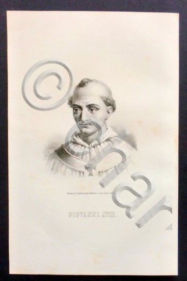 Stampa Incisione epoca - Ritratto di Giovanni XVIII - 1855 …