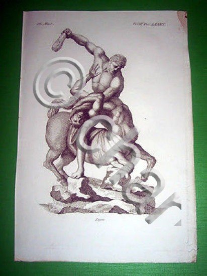 Stampa Incisione Mitologia - LAPITO - 1700 ca | Immagine Gallery 2