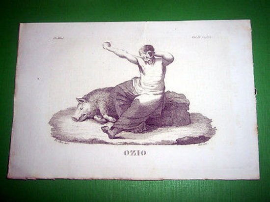 Stampa Incisione Mitologia - OZIO ( incisore G. C. ) …