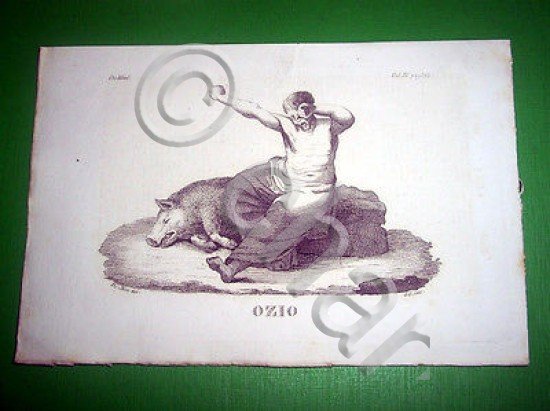 Stampa Incisione Mitologia - OZIO ( incisore G. C. ) …