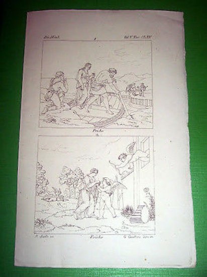 Stampa Incisione Mitologia - PSICHE ( incisore G. Carattoni ) …