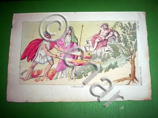 Stampa Incisione Mitologia - SCAMANDRO - 1700 ca | Immagine Gallery 2