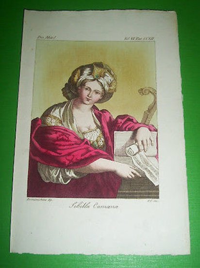 Stampa Incisione Mitologia - Sibilla Cumana ( G. C. incisore …