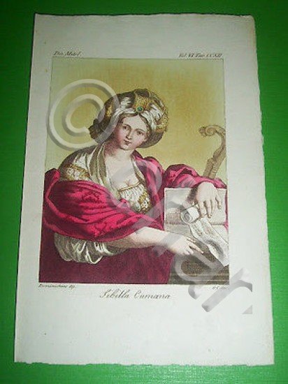 Stampa Incisione Mitologia - Sibilla Cumana ( G. C. incisore …