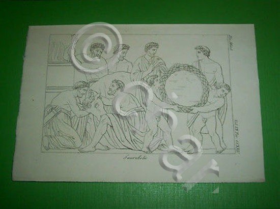 Stampa Incisione Mitologia - TAURABOLIO - 1700 ca