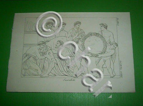 Stampa Incisione Mitologia - TAURABOLIO - 1700 ca