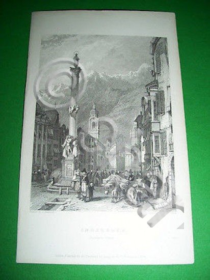 Stampa Incisione W. R. Smith - INNSBRUCK ( Austria ) … | Immagine Gallery 2