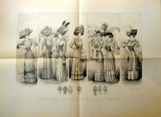 Stampa Litografia Moda Donna Figurino - Mode d' Estate - …