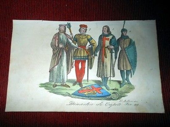 Stampa Storia Francia - Dinastia dè Capeti - incisore G. … | Immagine principale