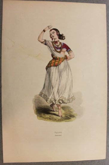 Stampa Usi Costumi - Indoustan - Bayadère danzatrice del tempio … | Immagine principale