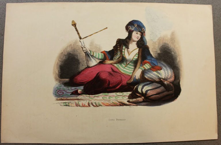 Stampa Usi Costumi - Persia - Dama Persiana - 1858 ca