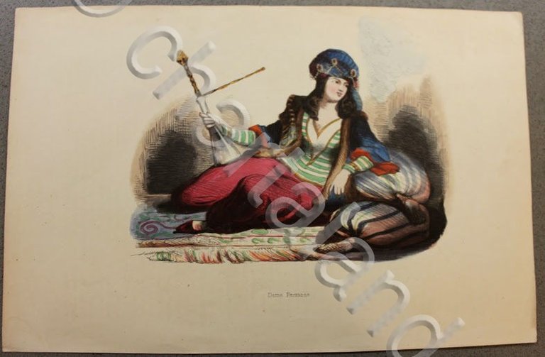 Stampa Usi Costumi - Persia - Dama Persiana - 1858 … | Immagine Gallery 3