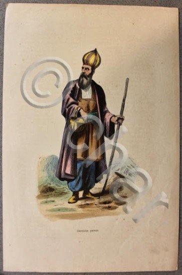 Stampa Usi Costumi - Persia - religioso Derviche - 1858 … | Immagine Gallery 2