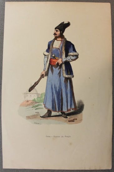 Stampa Usi Costumi - Persia - Uomo del popolo - 1858 ca