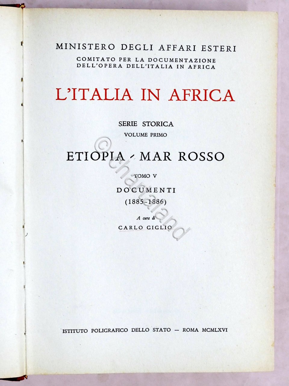 Storia - L'italia in Africa - Serie Storica - Volume …