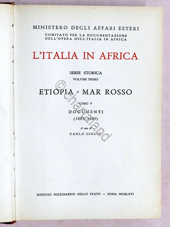 Storia - L'italia in Africa - Serie Storica - Volume …