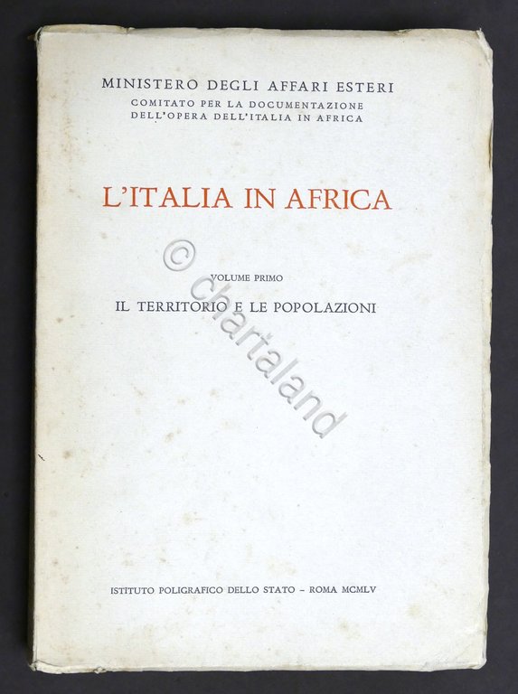 Storia - L'italia in Africa Volume Primo Il territorio e … | Immagine Gallery 2