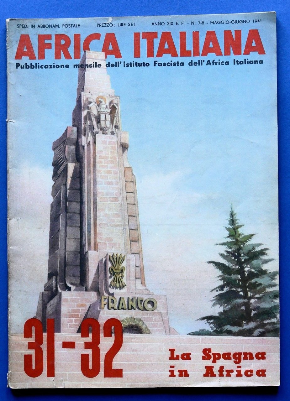 Storia Colonialismo Africa Italiana Rivista Mensile Anno XIX N° 7-8 … | Immagine principale