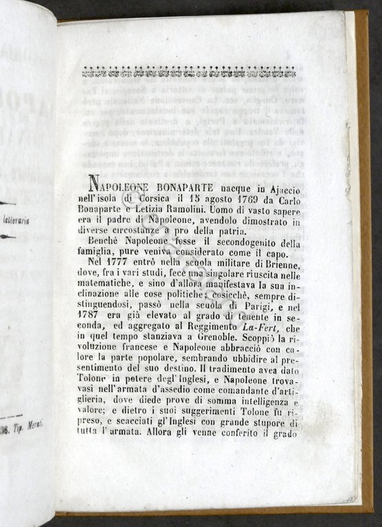 Storia e vita di Napoleone Bonaparte imperatore dei francesi - …