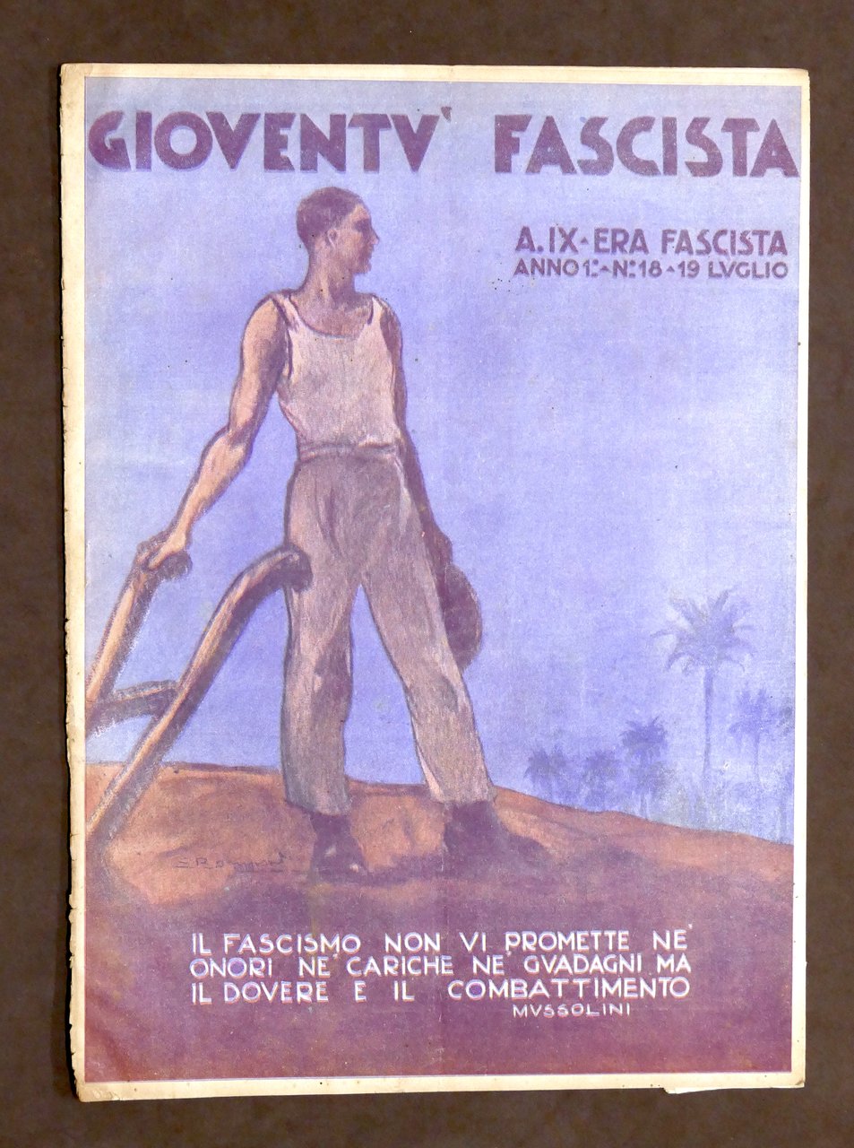 Storia Fascismo - Rivista Gioventù Fascista - Anno I - …