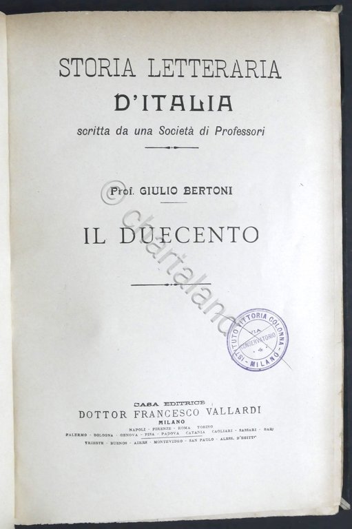 Storia letteraria d'Italia - Giulio Bertoni - Il Duecento - … | Immagine Gallery 2