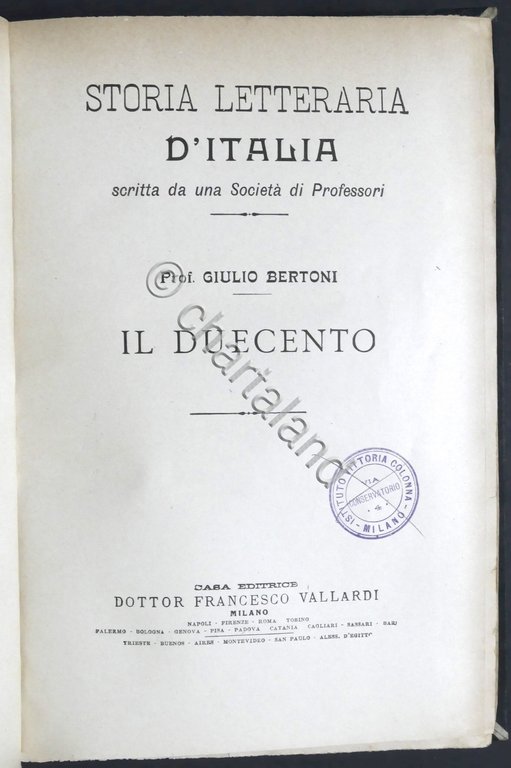 Storia letteraria d'Italia - Giulio Bertoni - Il Duecento - … | Immagine Gallery 4