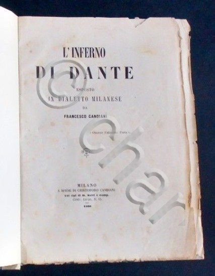 Storia Locale - L'Inferno di Dante - Dialetto Milanese - … | Immagine principale
