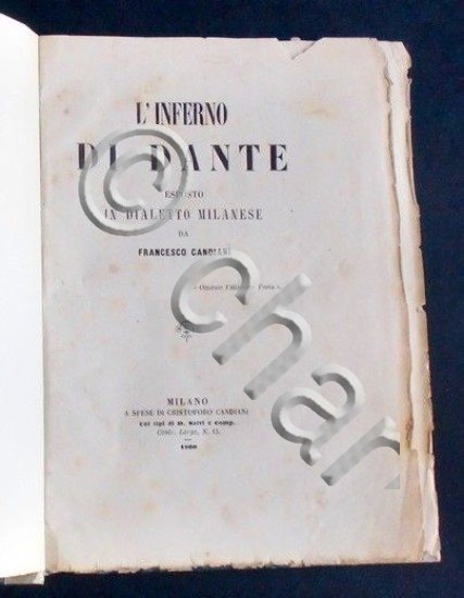 Storia Locale - L'Inferno di Dante - Dialetto Milanese - … | Immagine Gallery 2