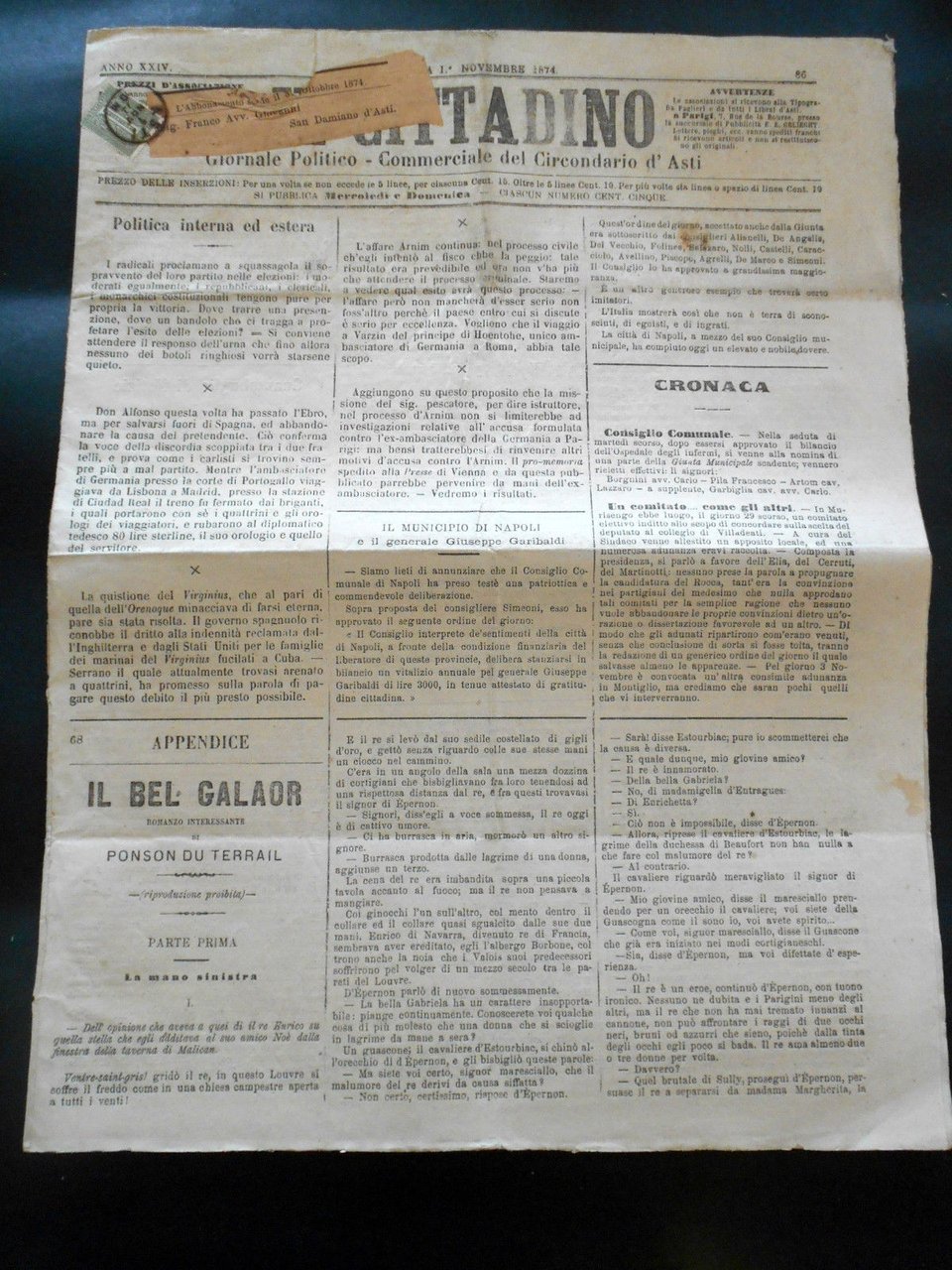 Storia Locale Asti - Giornale Il Cittadino - n. 86 … | Immagine principale