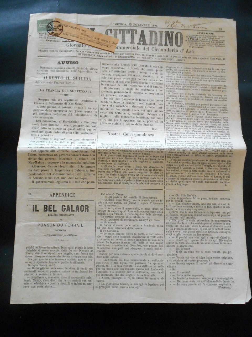 Storia Locale Asti - Giornale Il Cittadino - n. 92 … | Immagine principale