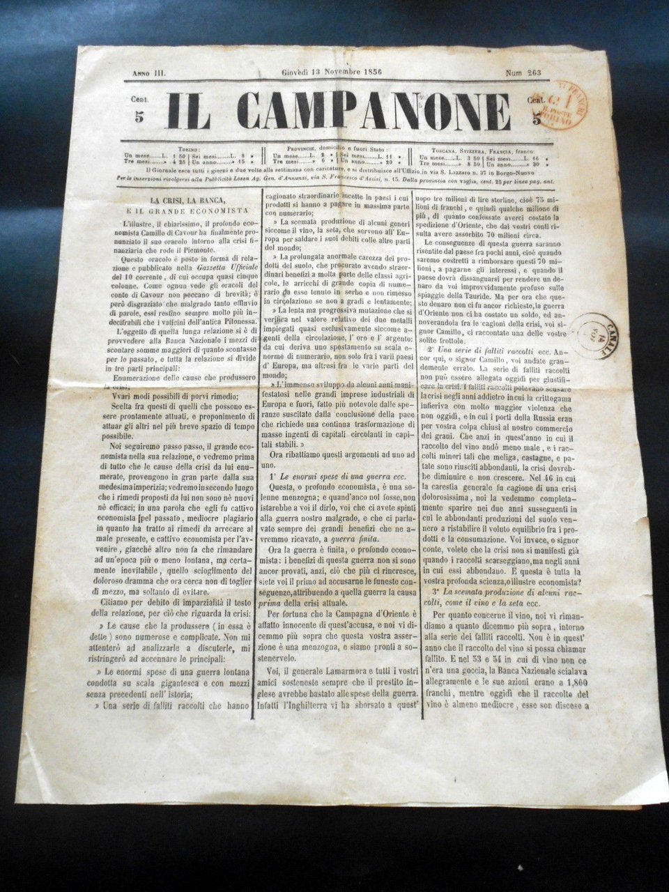 Storia Locale Torino Giornale Satira - Il Campanone - n. … | Immagine principale