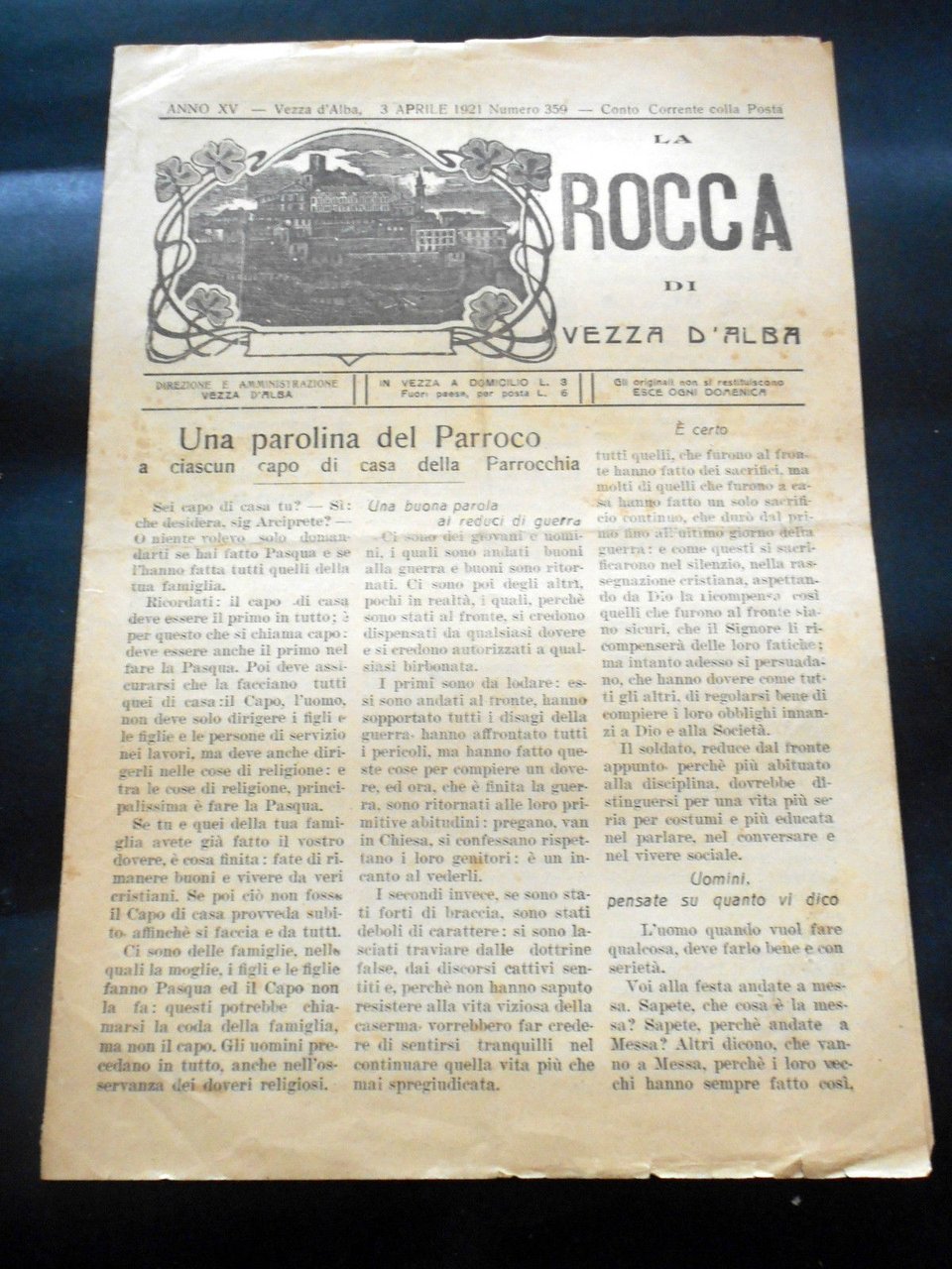 Storia Locale Vezza d' Alba - Giornale La Rocca - … | Immagine principale