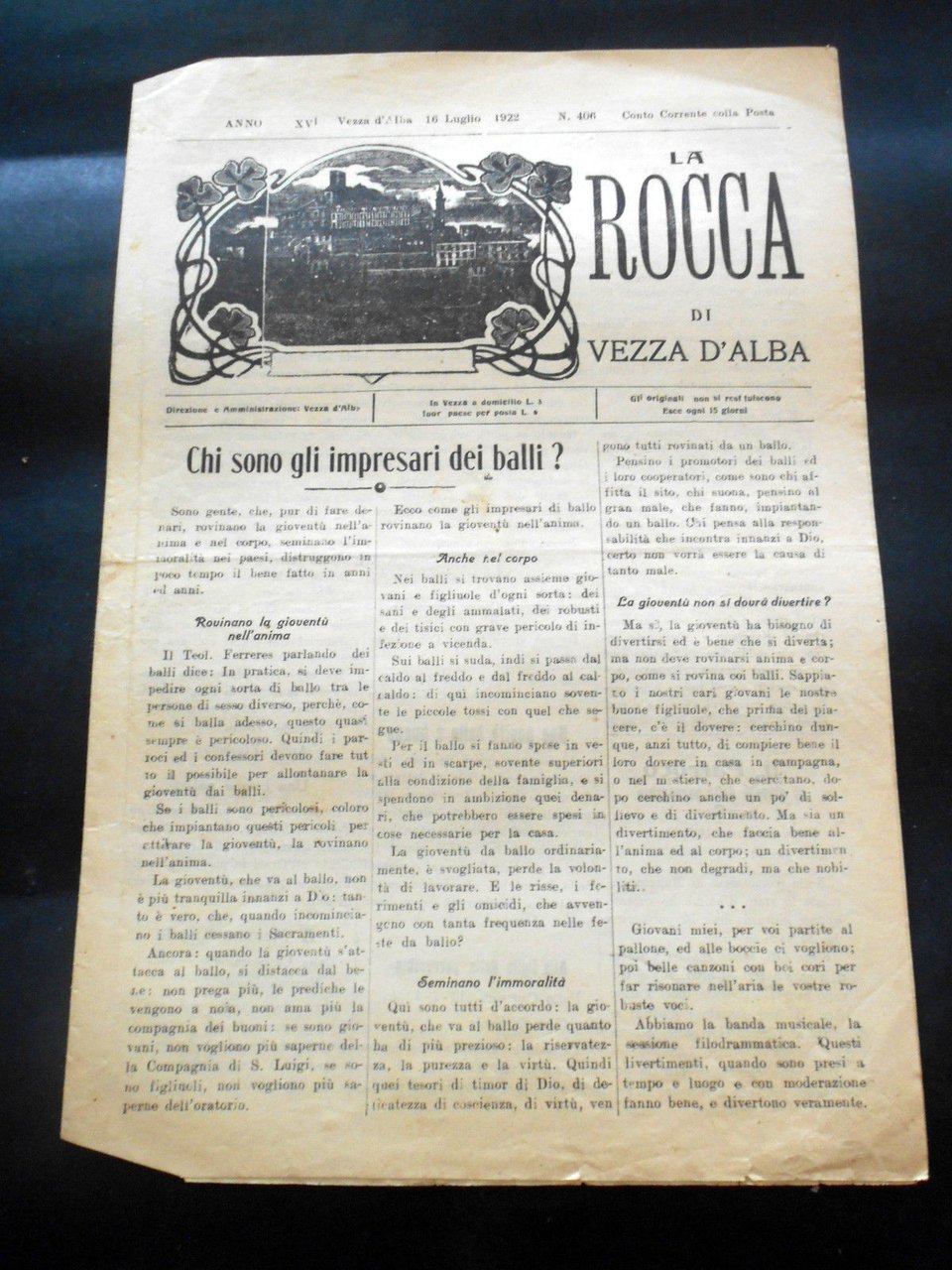 Storia Locale Vezza d' Alba - Giornale La Rocca - … | Immagine principale
