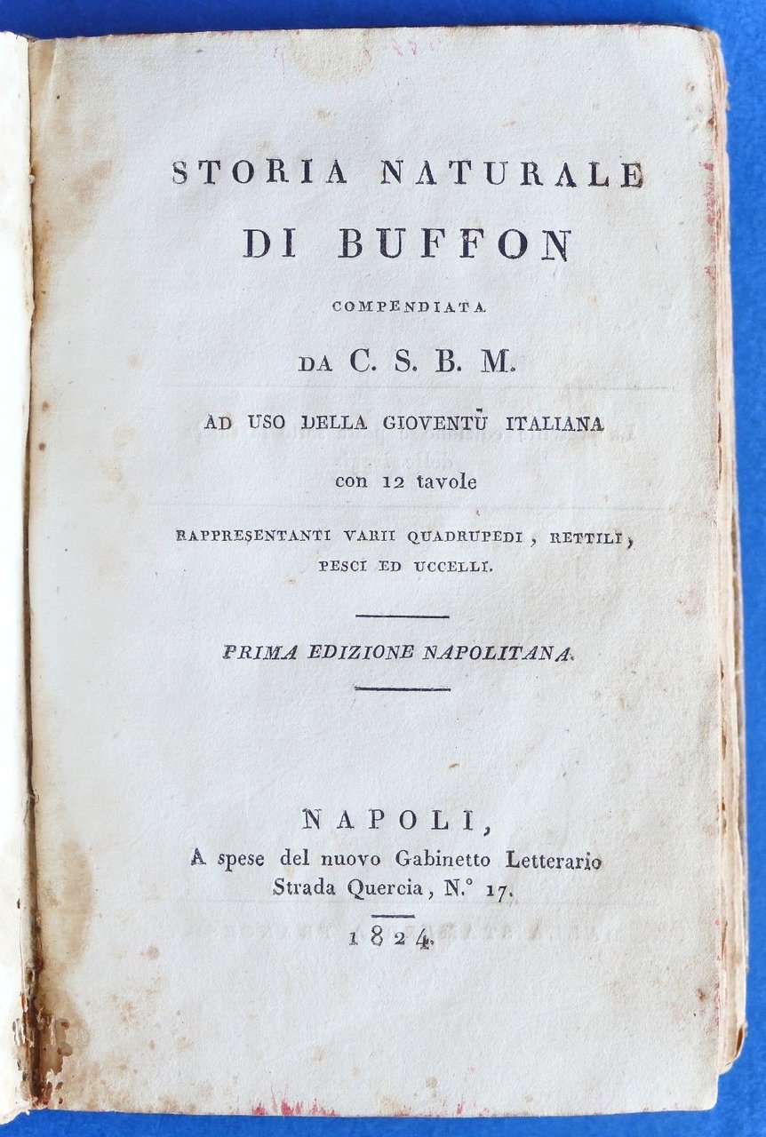 Storia Naturale di Buffon ad uso della gioventù italiana - … | Immagine principale