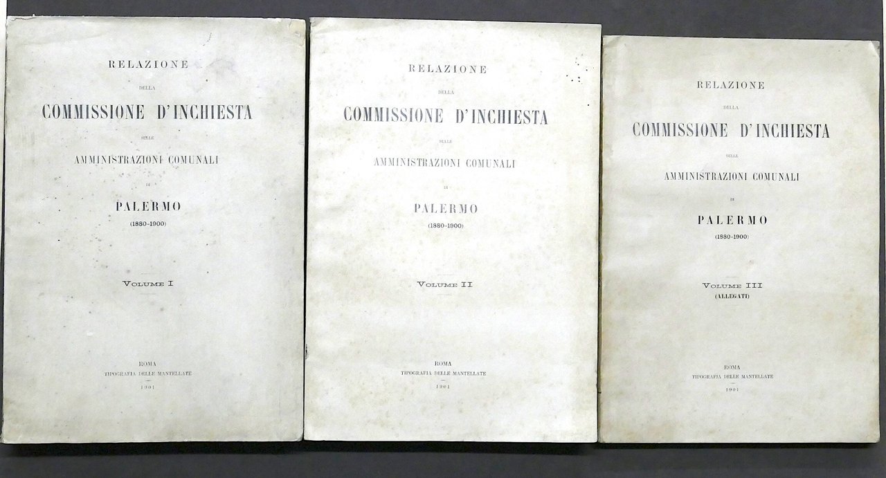 Storia Sicilia - Commissione d'Inchiesta sulle Amministrazioni di Palermo 1901