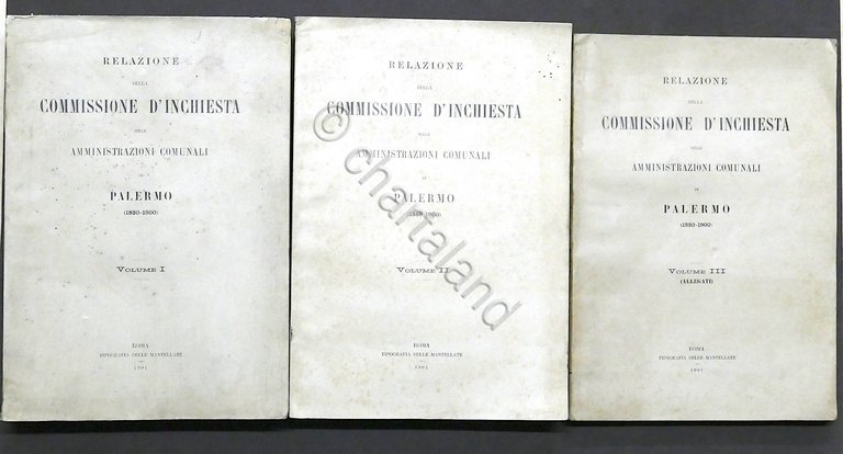 Storia Sicilia - Commissione d'Inchiesta sulle Amministrazioni di Palermo 1901