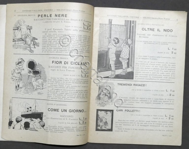 Strenne educative e istruttive A. Vallardi Bollettino Trimestrale Dicembre 1916