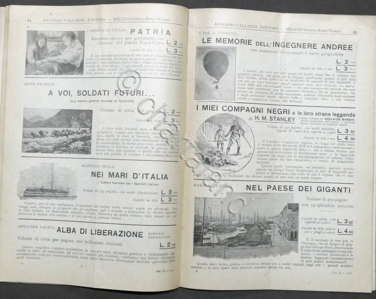 Strenne educative e istruttive A. Vallardi Bollettino Trimestrale Dicembre 1916