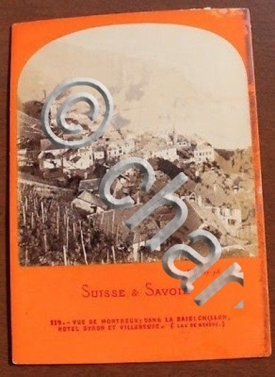 Suisse & Savoie Fotografia albumina Villenueve Montreux 1875