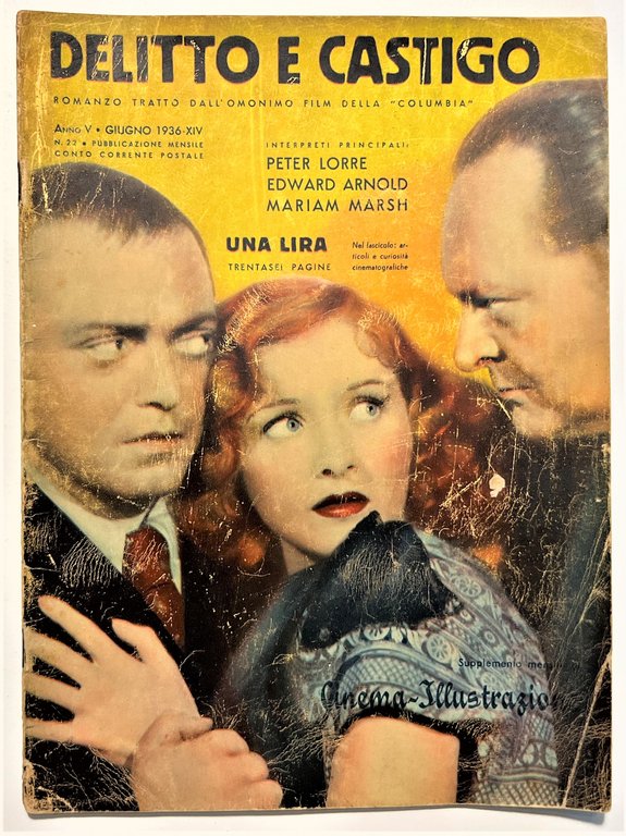 Supplemento al Cinema-Illustrazione N. 22 - 1936 Romanzo Delitto e Castigo