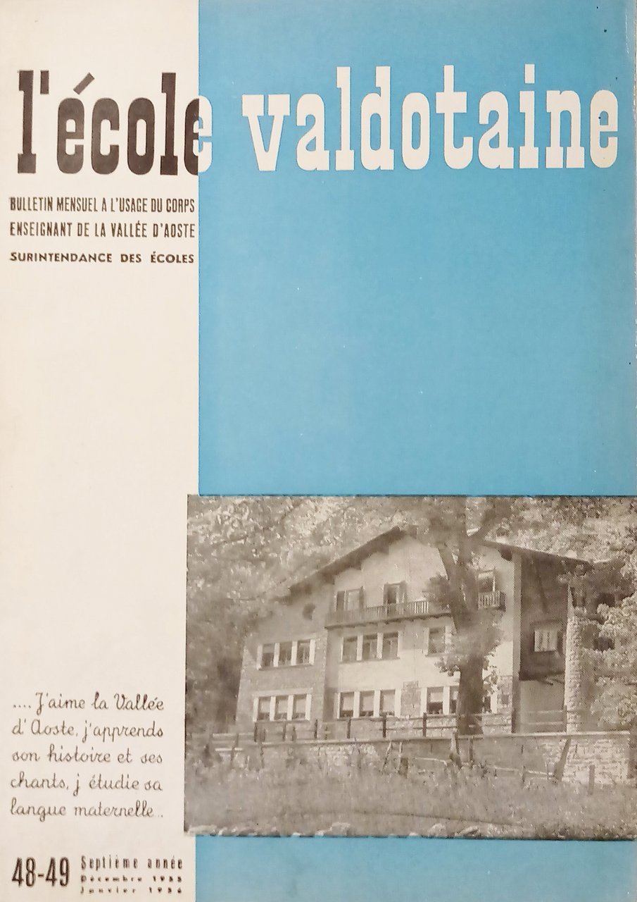 Surintendance des Écoles Vallée d'Aoste - L'Ecole Valdotaine N.48/49 - …