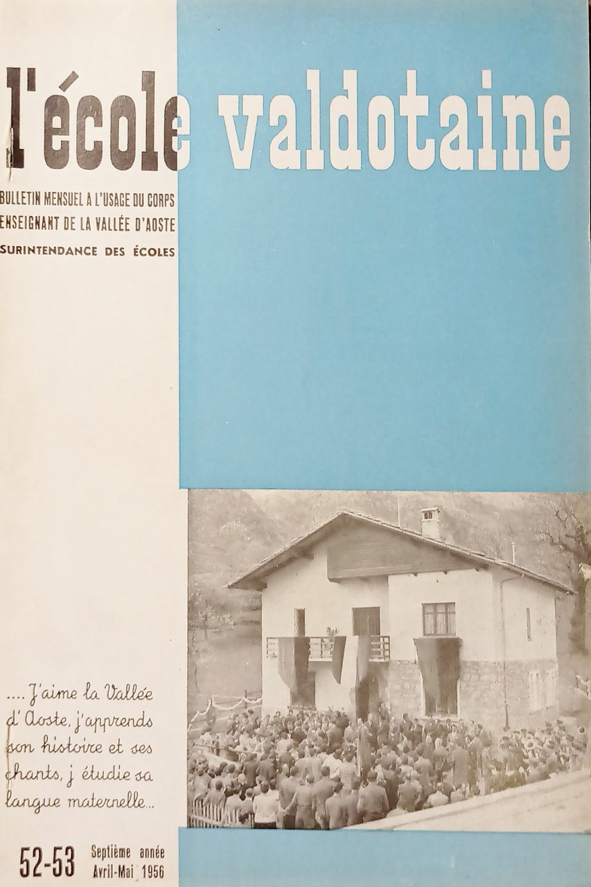 Surintendance des Écoles Vallée d'Aoste - L'Ecole Valdotaine N. 52/53 …