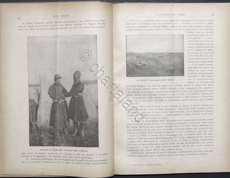 Sven Hedin - Avventure nel Tibet - ed. 1910 ca.